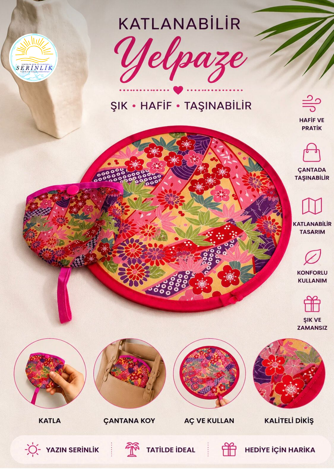 Katlanabilir Yuvarlak Yelpaze